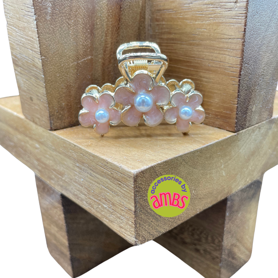 Flowers and Pearls Hairclip