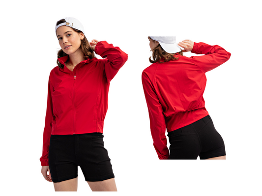 Red Full Zip Tennis Jacket