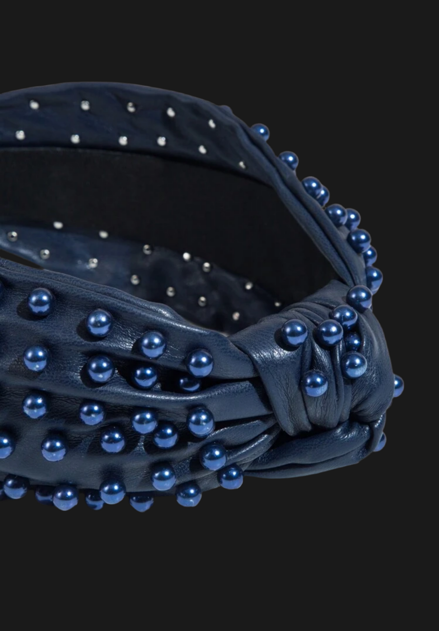 Leather and Pearl Headband