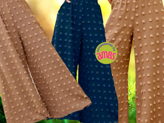 Swiss dot palazzo pants 