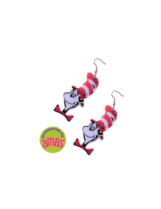 Cat in the Hat earrings