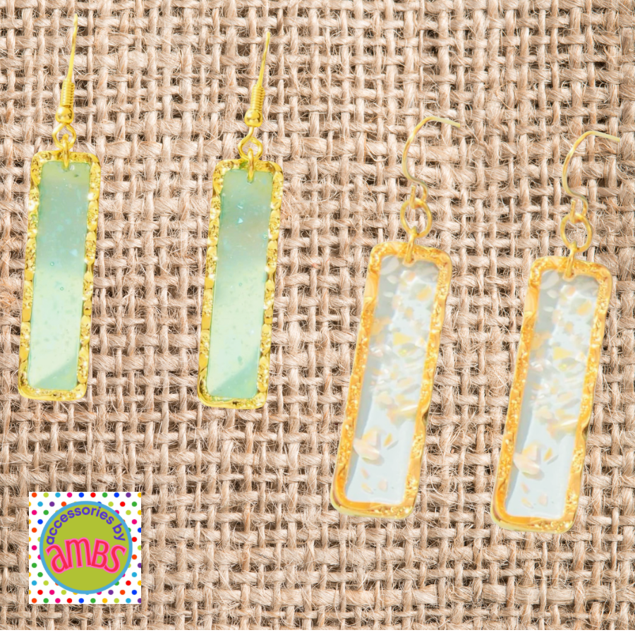 Stained-glass earrings