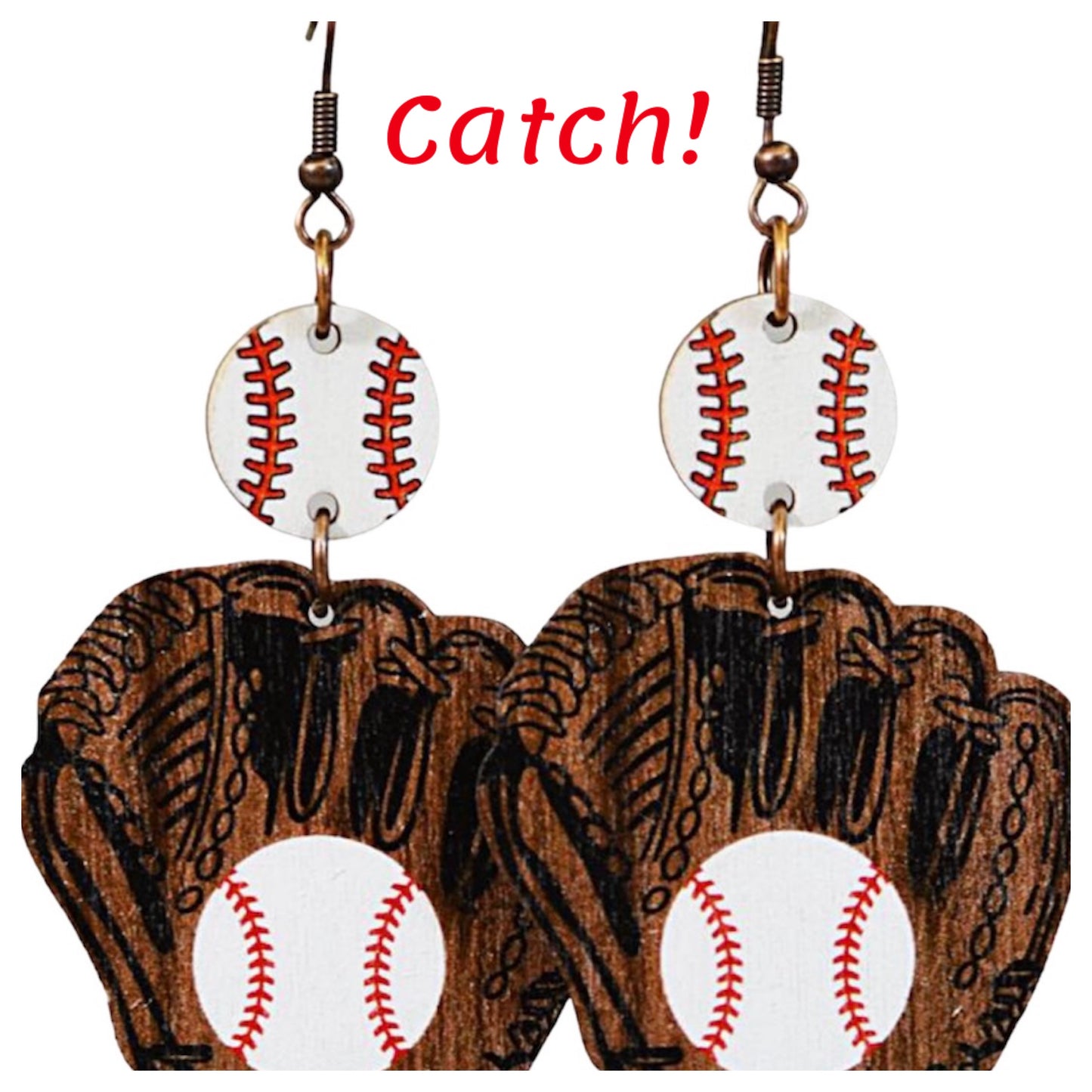 Baseball Earrings