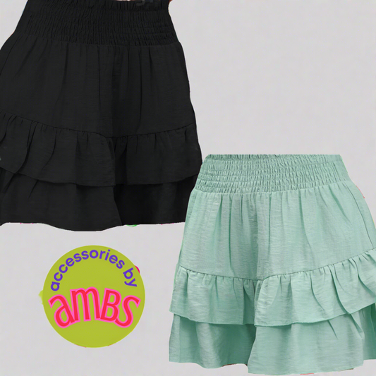 Ruffle Paper Bag Shorts