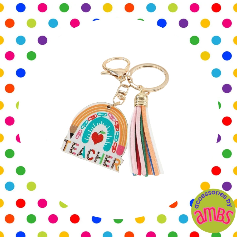 Teacher keychain charms