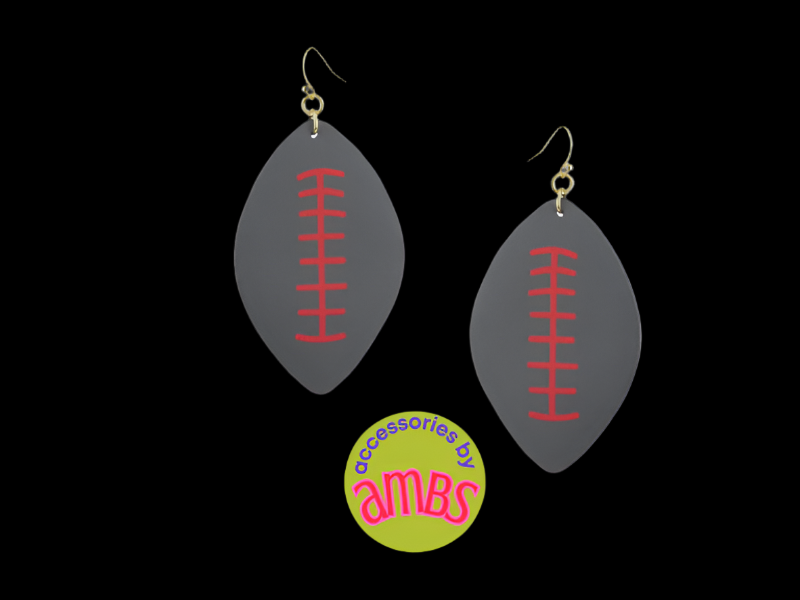 Football Leather Earrings