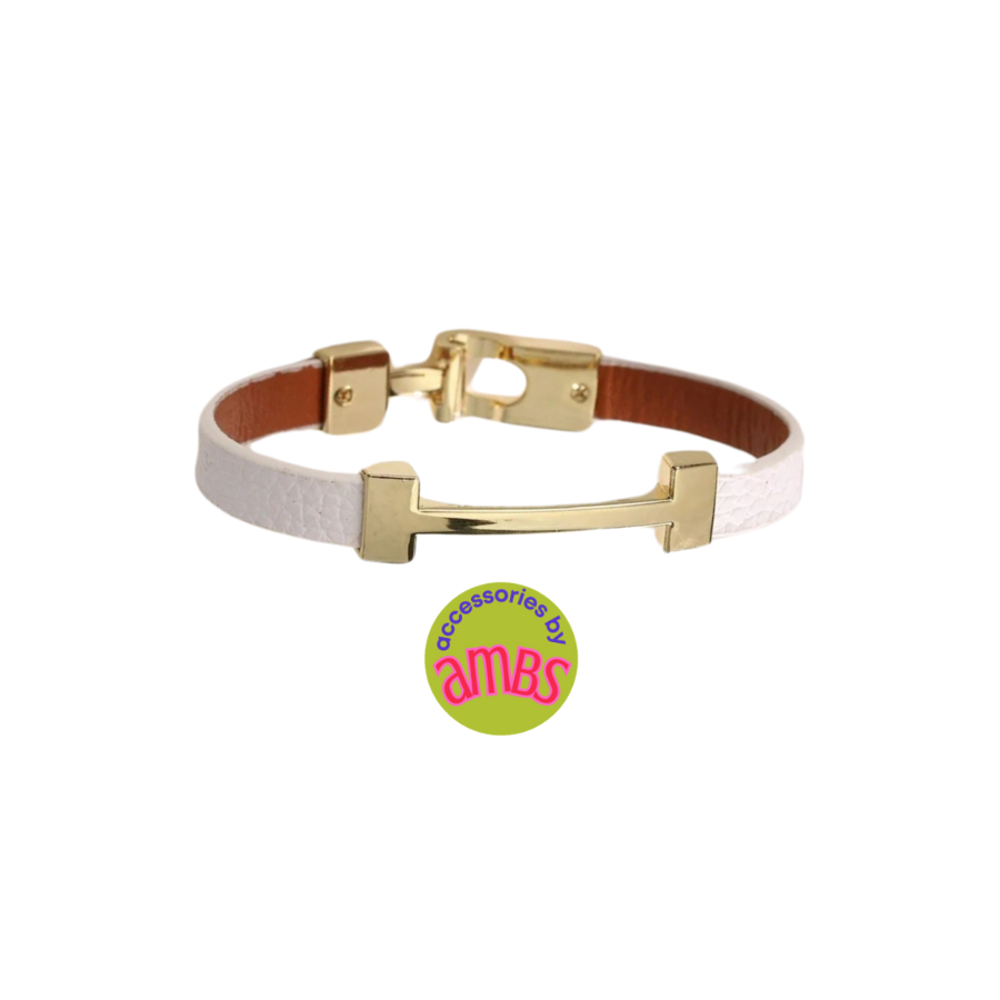 Vegan Leather H Bracelet