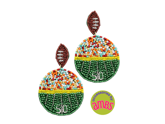 50 Yard Football Line Earrings