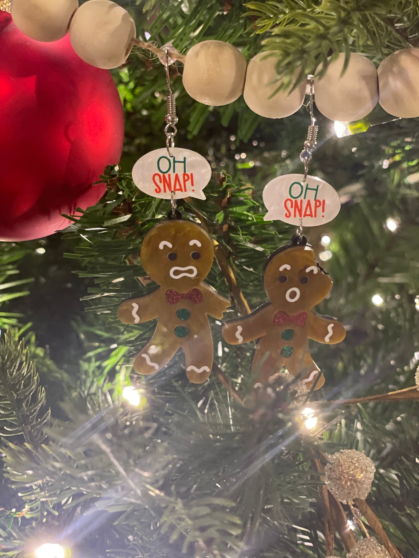 “Oh Snap” Gingerbread Earrings