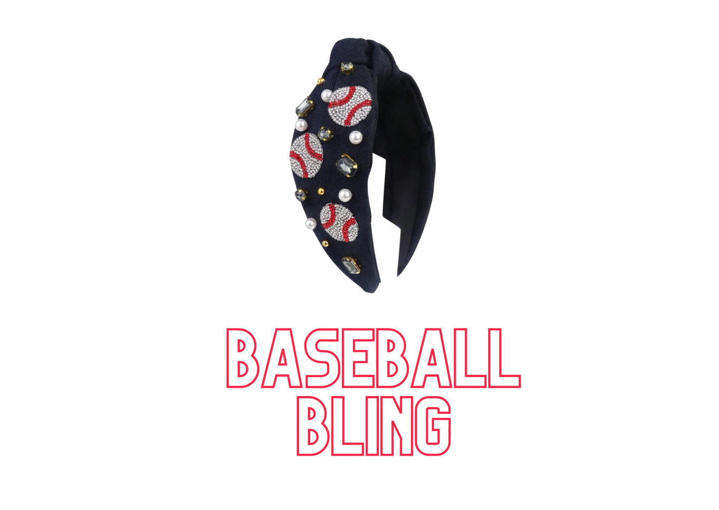 Baseball bling headbands