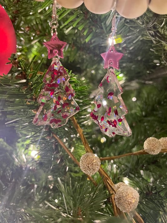 Confetti and Star Tree Earrings