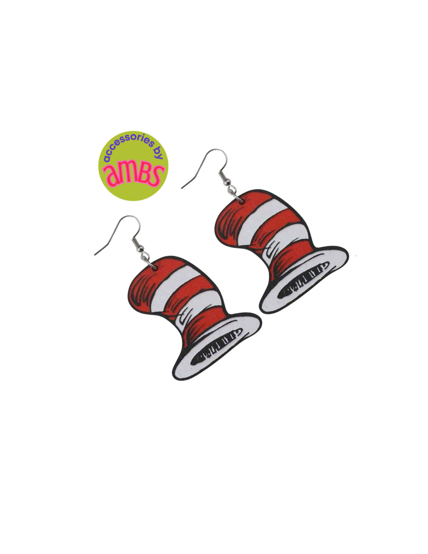 Dr. Seuss Top Hat earrings