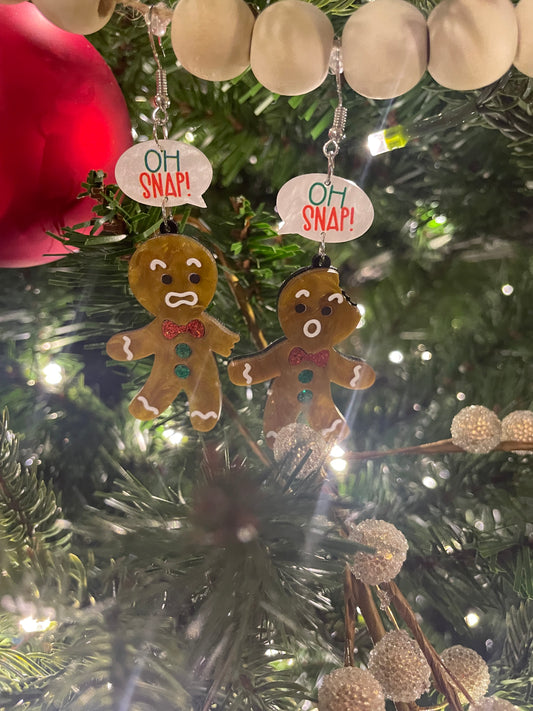 “Oh Snap” Gingerbread Earrings