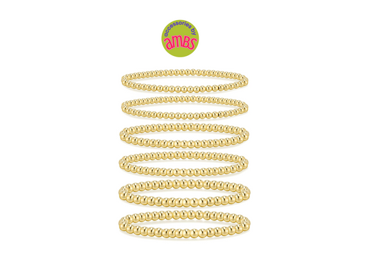 14 k gold plated beaded bracelets