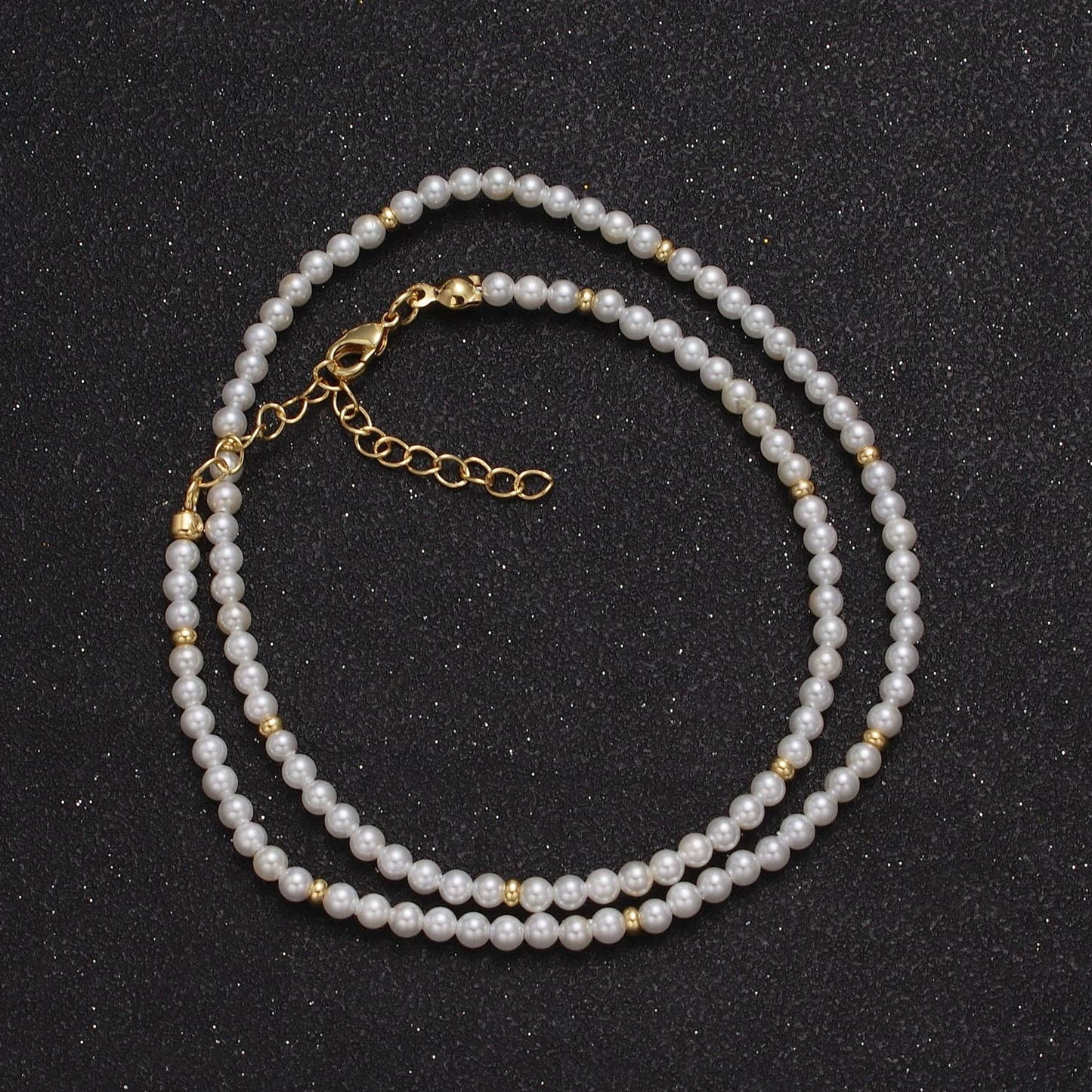 Handmade Fresh Water Pearl and Gold Beaded Necklace