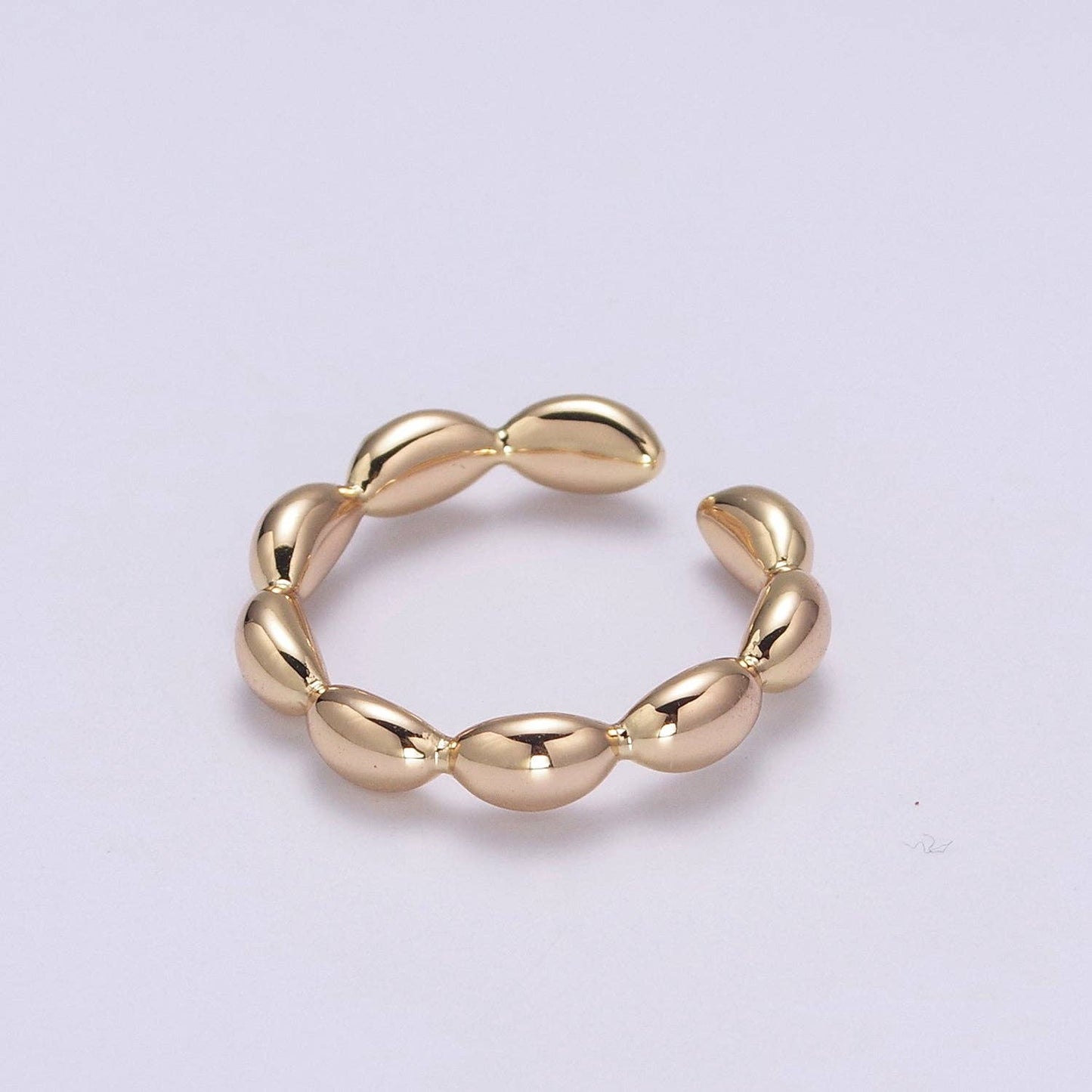 18k Gold Filled Bead Adjustable Ring